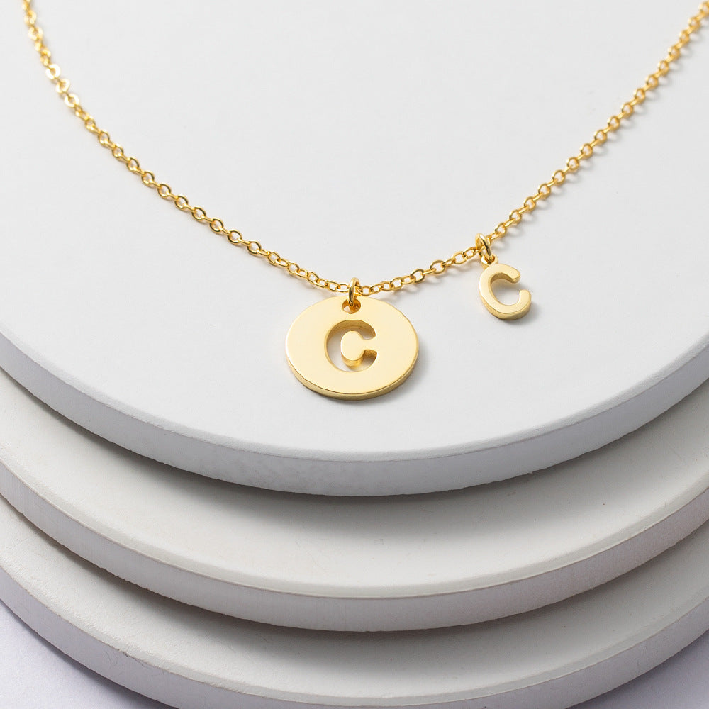 Light Luxury Round Custom Name Necklace - Myths Jewels