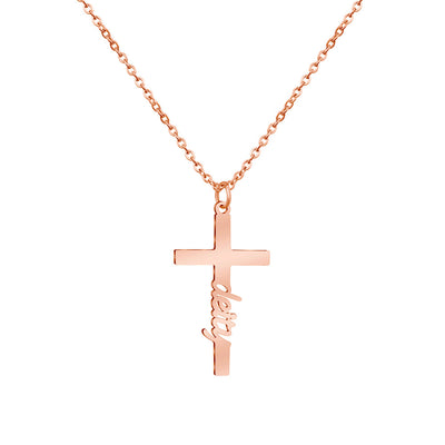 Creative Cross Custom Name Pendant Necklace - Myths Jewels