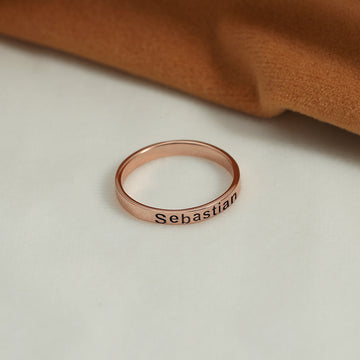 Copper Simple Custom Name Ring - Myths Jewels