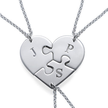 Exquisite Puzzle Heart Custom Name Necklace - Myths Jewels