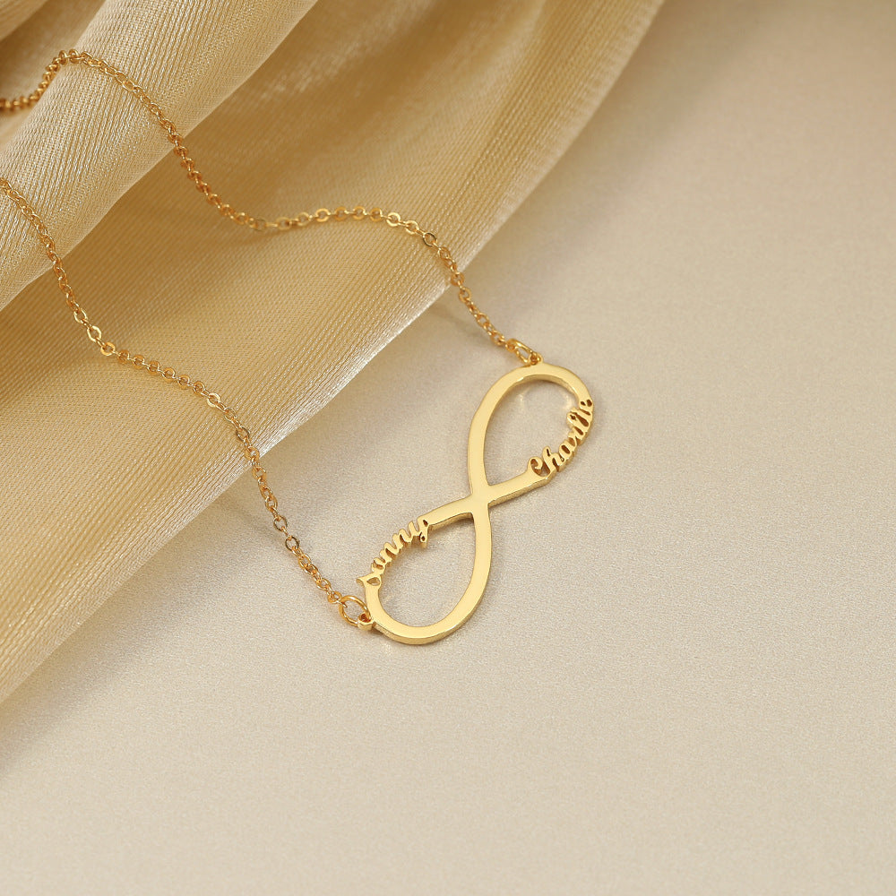 Exquisite Infinity Loop Custom Name Necklace - Myths Jewels