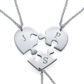 Exquisite Puzzle Heart Custom Name Necklace - Myths Jewels