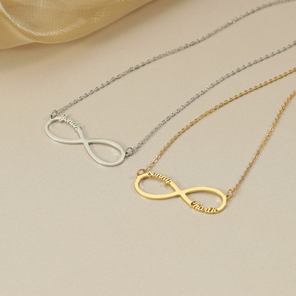 Exquisite Infinity Loop Custom Name Necklace - Myths Jewels